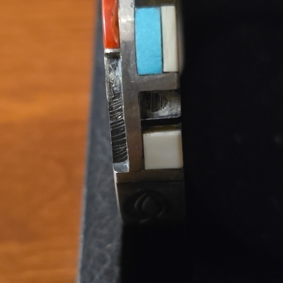 Navajo and Zuni Sterling Silver Inlay Bracelets Damaged Paul Begay/Tracy Zunie - Picture 4 of 15